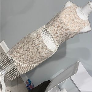 Charlotte Russe white/cream tassel 2piece outfit